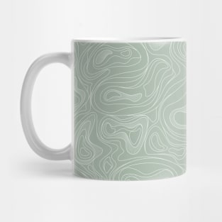 Sage Green Line Art Mug